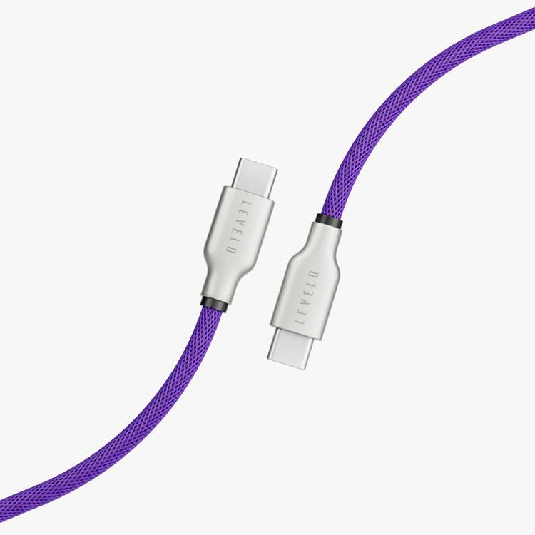 Levelo USB-C To USB-C 1.1m Cable - Purple