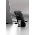 Levelo Morphix Silicone Case with Leather Grip - Black - iPhone 14 Pro