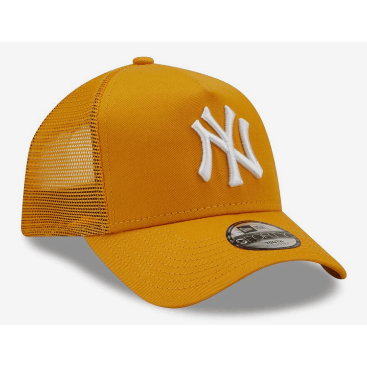 Shop New Era MLB in Orange Mesh Trucker NY Cap Yankees