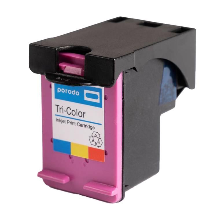 Porodo Tri-Color 62 Ink Cartridge with High-Yield Design, Compatible with Porodo Printers - Black