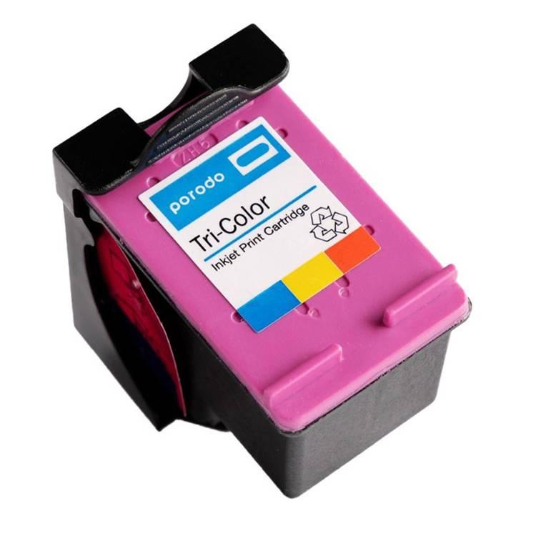 Porodo Tri-Color 62 Ink Cartridge with High-Yield Design, Compatible with Porodo Printers - Black