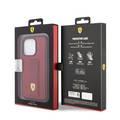 Ferrari HC Grip Stand Perforated & Metal Logo Case - iPhone 14 Pro - Red