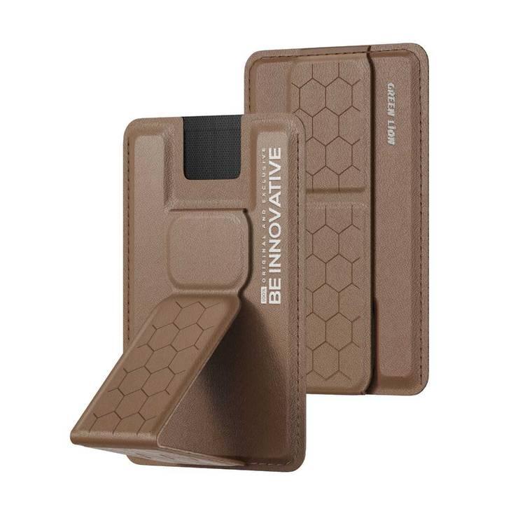 Green Lion Innovative Magsafe Wallet Stand - Brown