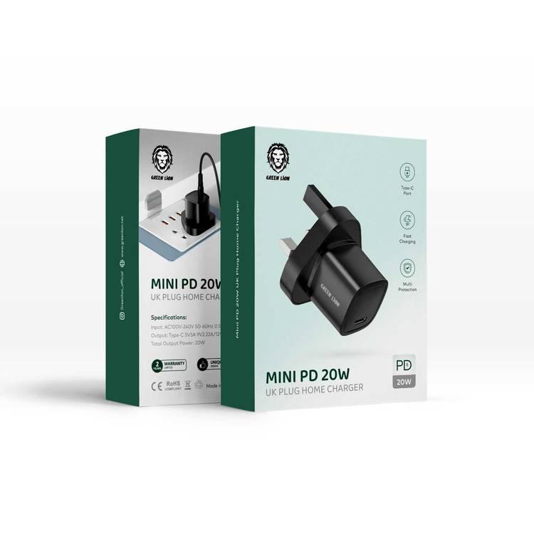 Green Lion Mini Size Wall Charger (UK Plug)