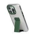 Levelo Morphix Clara Grip Case for iPhone 15 Pro Max, Premium Leather Kickstand Grip, Shock-Proof Edges, 3H Anti-Scratch, Reinforced Corners with Airguard, Multi Positioning Modes for Ultimate Protection and Convenience - Green