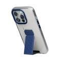 Levelo Morphix Clara Grip Case for iPhone 15 Pro Max, Premium Leather Kickstand Grip, Shock-Proof Edges, 3H Anti-Scratch, Reinforced Corners with Airguard, Multi Positioning Modes for Ultimate Protection and Convenience - Blue