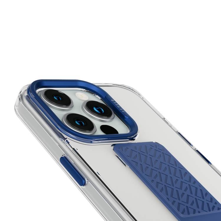 Levelo Morphix Clara Grip Case For iPhone 15 Pro - Black - Blue