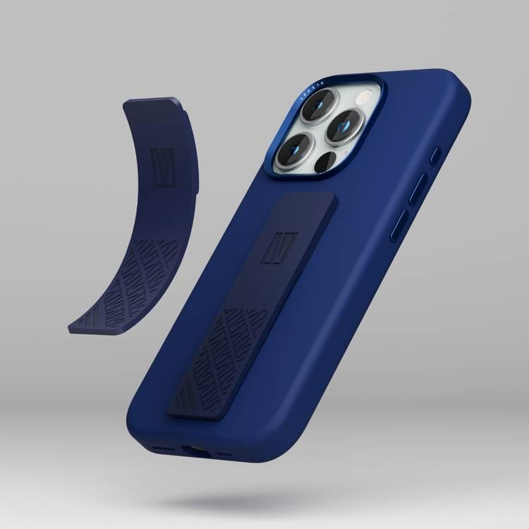 Levelo Morphix Silicone Case with Silicone Grip for iPhone 15 Pro Max, Reinforced Corners with Airguard, Premium Crafted Silicone, Shock-Proof Edges, 3H Anti Scratch, Built-In Grip, Magnetic Case - Deep Blue