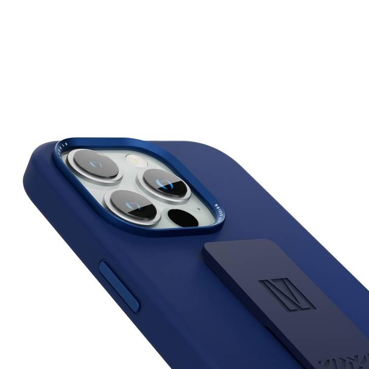 Levelo Morphix Silicone Case with Silicone Grip for iPhone 15 Pro Max, Reinforced Corners with Airguard, Premium Crafted Silicone, Shock-Proof Edges, 3H Anti Scratch, Built-In Grip, Magnetic Case - Deep Blue