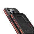 Levelo Ox Carbon Case for iPhone 15 Pro Max, Reinforced Corners with Airguard, MagSafe Compatible, Shock-Proof Edges, 3H Anti Scratch, Raised Bezel - Red