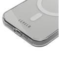 جراب صلب من Levelo Allure PC لهاتف iPhone 15 Pro، زوايا معززة مع واقي هواء، حواف مقاومة للصدمات، شفافية عالية، مضاد للخدش 3H، متوافق مع MagSafe، غلاف من البولي كربونات - شفاف