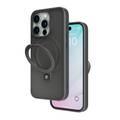 Levelo Verona Case for iPhone 15 Pro Max, Reinforced Corners with Airguard, Matte Finish TPU Material, Hybrid TPU & PC Material, MagSafe Compatible, Shock-Proof Edges, 3H Anti Scratch - Matte Black