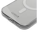 جراب صلب من Levelo Allure PC لهاتف iPhone 15 Plus، زوايا معززة مع واقي هواء، حواف مقاومة للصدمات، شفافية عالية، مضاد للخدش 3H، متوافق مع MagSafe، غلاف من البولي كربونات - شفاف - شفاف