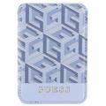 Guess Wallet Cardslot Stand Gcube Stripe Magsafe - Blue