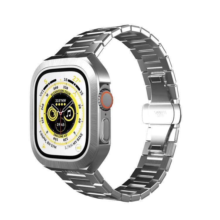 Levelo Royal Stainless Steel Strap and Case For Apple Watch - Silver