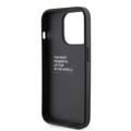 BMW Leather Grip stand Case with Hot M Stamp for iPhone 15 Pro - Grey