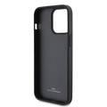 BMW Leather Case with Sign Quilted Pattern for iPhone 15 Promax - Black