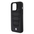 BMW Leather Case with Sign Seats Pattern for iPhone 15 Pro Max - Black