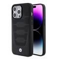 BMW Leather Case with Sign Seats Pattern for iPhone 15 Pro  - Black