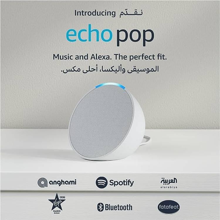 Echo Pop | Full sound compact smart speaker with Alexa | Charcoal