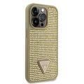 Guess Rhinestone Case with Triangle Logo  - Gold - iPhone 15 Pro Max