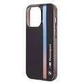 BMW Motorsport IML Case with Tricolor Stripe for iPhone 15 Promax - Black