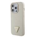 Guess Croco Case with Triangle Logo - Gold - iPhone 15 Pro Max