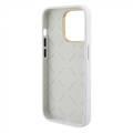 Guess Silicone Case with 4G Strass Logo Case - White - iPhone 15 Pro