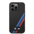 BMW M Silicone Case with Slanted Strips for iPhone 15 Pro Max