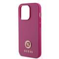 Guess PU Case with Metal 4G Strass Logo - Pink - iPhone 15 Pro Max