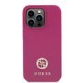 Guess PU Case with Metal 4G Strass Logo - Pink - iPhone 15 Pro Max