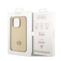 Guess PU Case with Metal 4G Strass Logo - Gold - iPhone 15 Pro Max