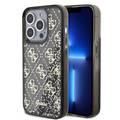 Guess Liquid Glitter Case with 4G Pattern - Black - iPhone 15 Pro Max