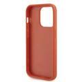 Guess Perforated PU Leather Case with 4G Glitter  - Orange - iPhone 15 Pro Max