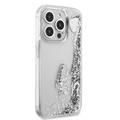 Guess HC Liquid Glitter Case with Charms Pattern - Silver - iPhone 15 Pro