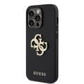 Guess Perforated PU Leather Case with 4G Glitter - Black - iPhone 15 Pro