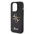 Guess Fixed Glitter Case with Big 4G Logo - Black - iPhone 15 Pro Max