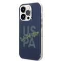 U.S.Polo Assn. IML Glitter Script Hard Case for iPhone 15 Pro - Navy