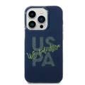 U.S.Polo Assn. IML Glitter Script Hard Case for iPhone 15 Pro - Navy