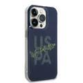 U.S.Polo Assn. IML Glitter Script Hard Case for iPhone 15 Pro - Navy