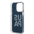 U.S.Polo Assn. IML Glitter Script Hard Case for iPhone 15 Pro - Navy