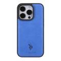 U.S.Polo Assn. PU Leather HS Pattern Case for iPhone 15 Series - Blue - iPhone 15 Pro Max