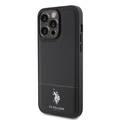 U.S.Polo Assn. PU Leather Mesh Pattern DH Case for iPhone 15 Pro Max - Black - أسود - iPhone 15 Pro Max