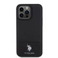 U.S.Polo Assn. PU Leather Mesh Pattern DH Case for iPhone 15 Series - Black - iPhone 15 Pro Max