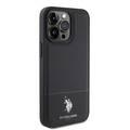 U.S.Polo Assn. PU Leather Mesh Pattern DH Case for iPhone 15 Series - Black - iPhone 15 Pro Max