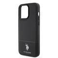 U.S.Polo Assn. PU Leather Mesh Pattern DH Case for iPhone 15 Series - Black - iPhone 15 Pro Max