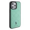 U.S.Polo Assn. PU Leather HS Pattern Case for iPhone 15 Series - Green - iPhone 15 Pro