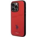 U.S.Polo Assn. PU Card Slot DH Hard Case  - Red - iPhone 15 Pro Max