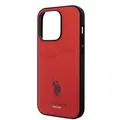 U.S.Polo Assn. PU Card Slot DH Hard Case  - Red - iPhone 15 Pro Max