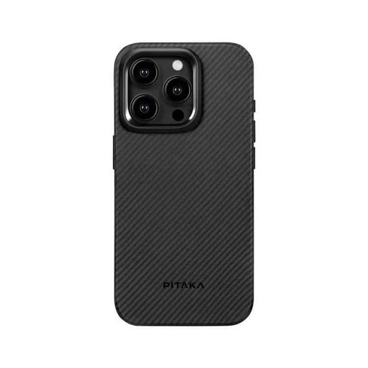 Pitaka MagEZ Case 4 for iPhone 15 Pro Max (6.7") - Black/Grey Twill